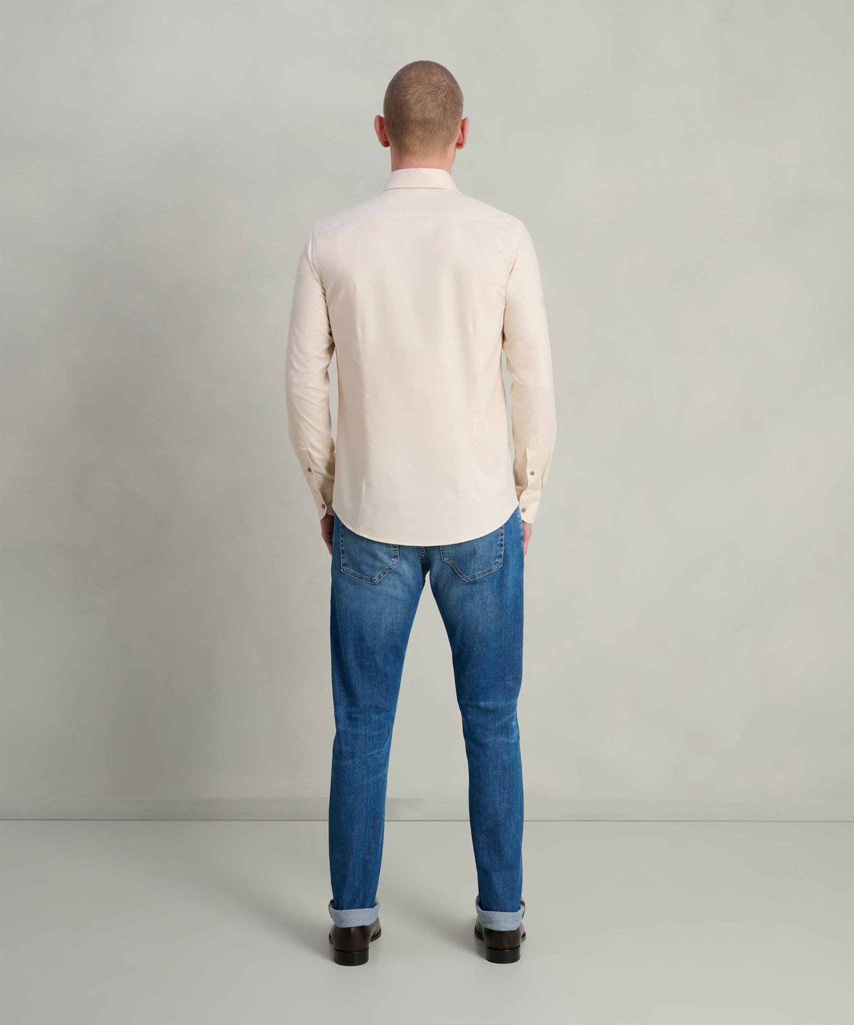 SOCI3TY Overhemd gewassen lyocell beige - THE SOCIETY SHOP