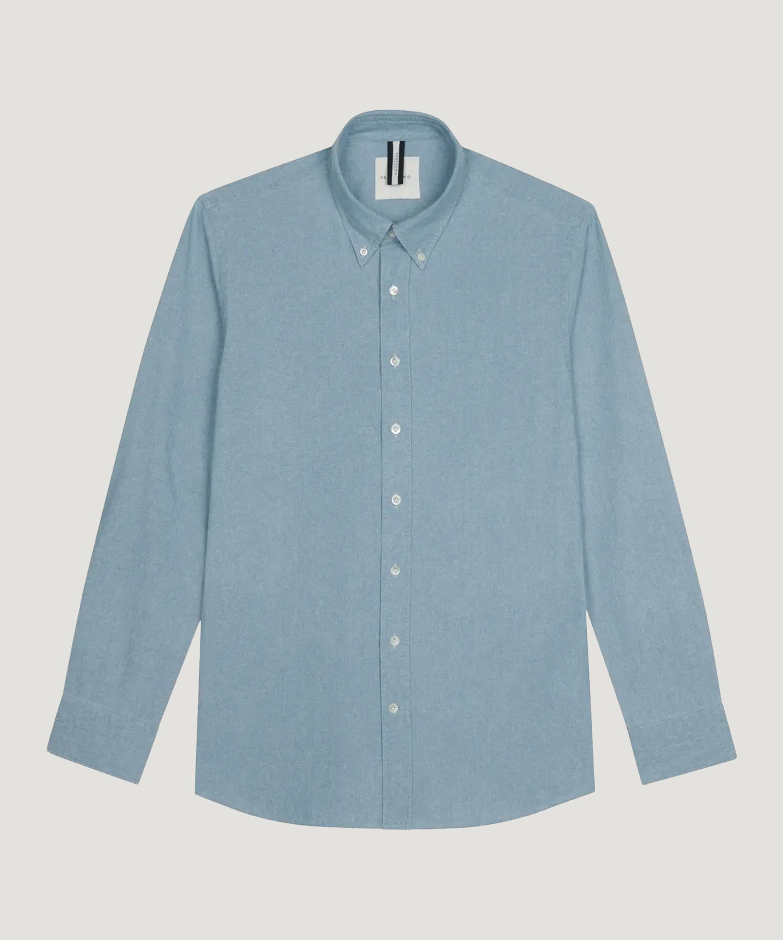 Profuomo Overhemd katoen chambray blauw - THE SOCIETY SHOP