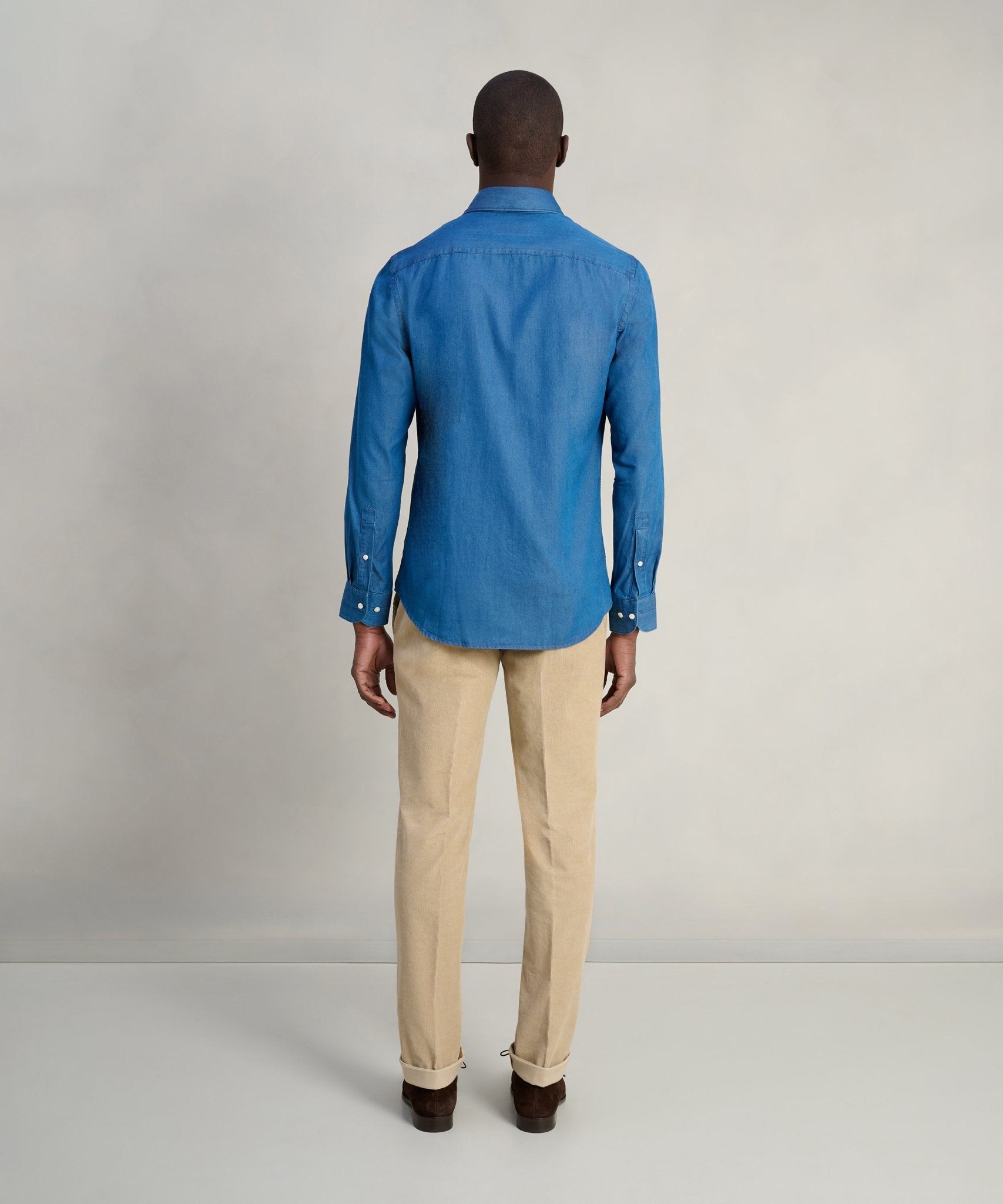 Profuomo Overhemd katoen denim blauw - THE SOCIETY SHOP