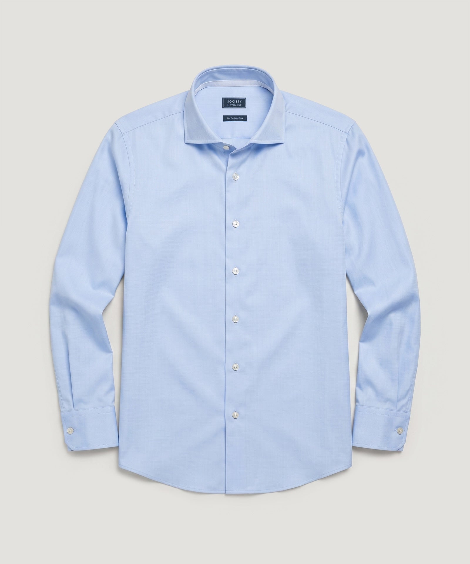 SOCI3TY by Profuomo Overhemd katoen twill non iron lichtblauw - THE SOCIETY SHOP