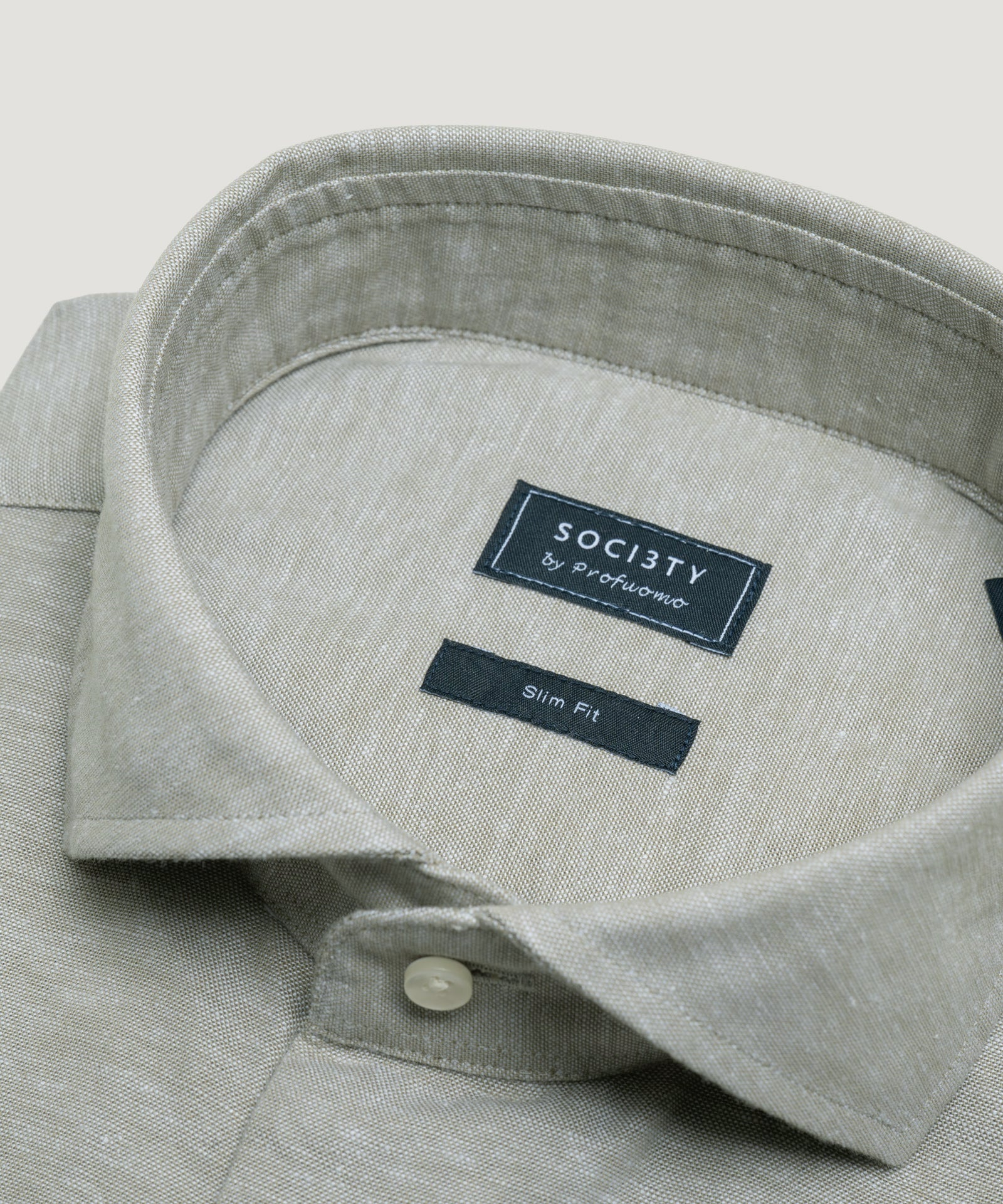 SOCI3TY by Profuomo Overhemd katoen/linnen lichtgroen - THE SOCIETY SHOP