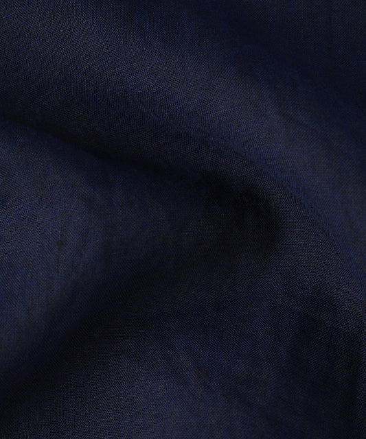 Profuomo Overhemd linnen donkerblauw - The Society Shop