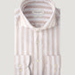 Profuomo Overhemd linnen gestreept beige/wit - The Society Shop