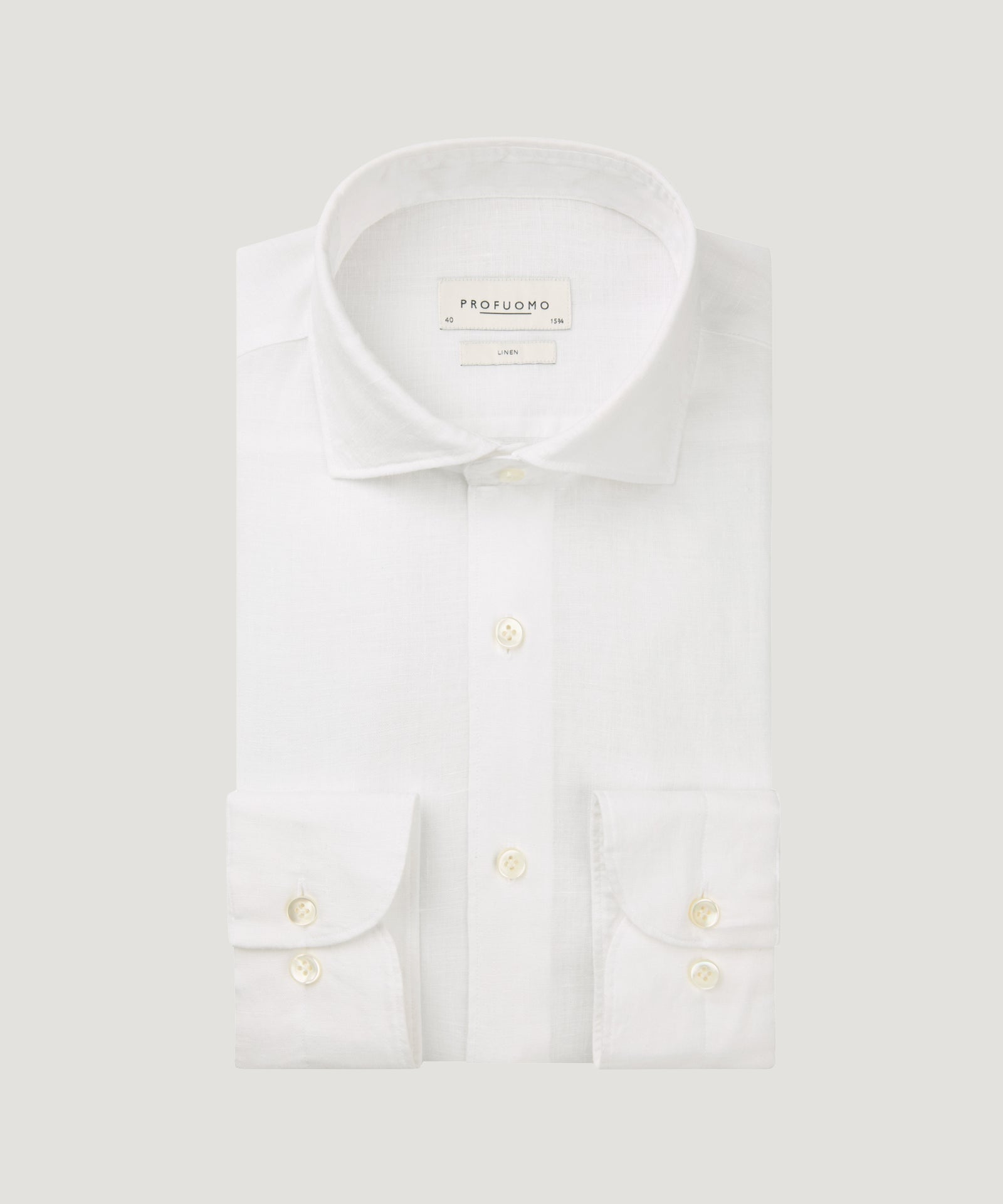 Profuomo Overhemd linnen wit - THE SOCIETY SHOP