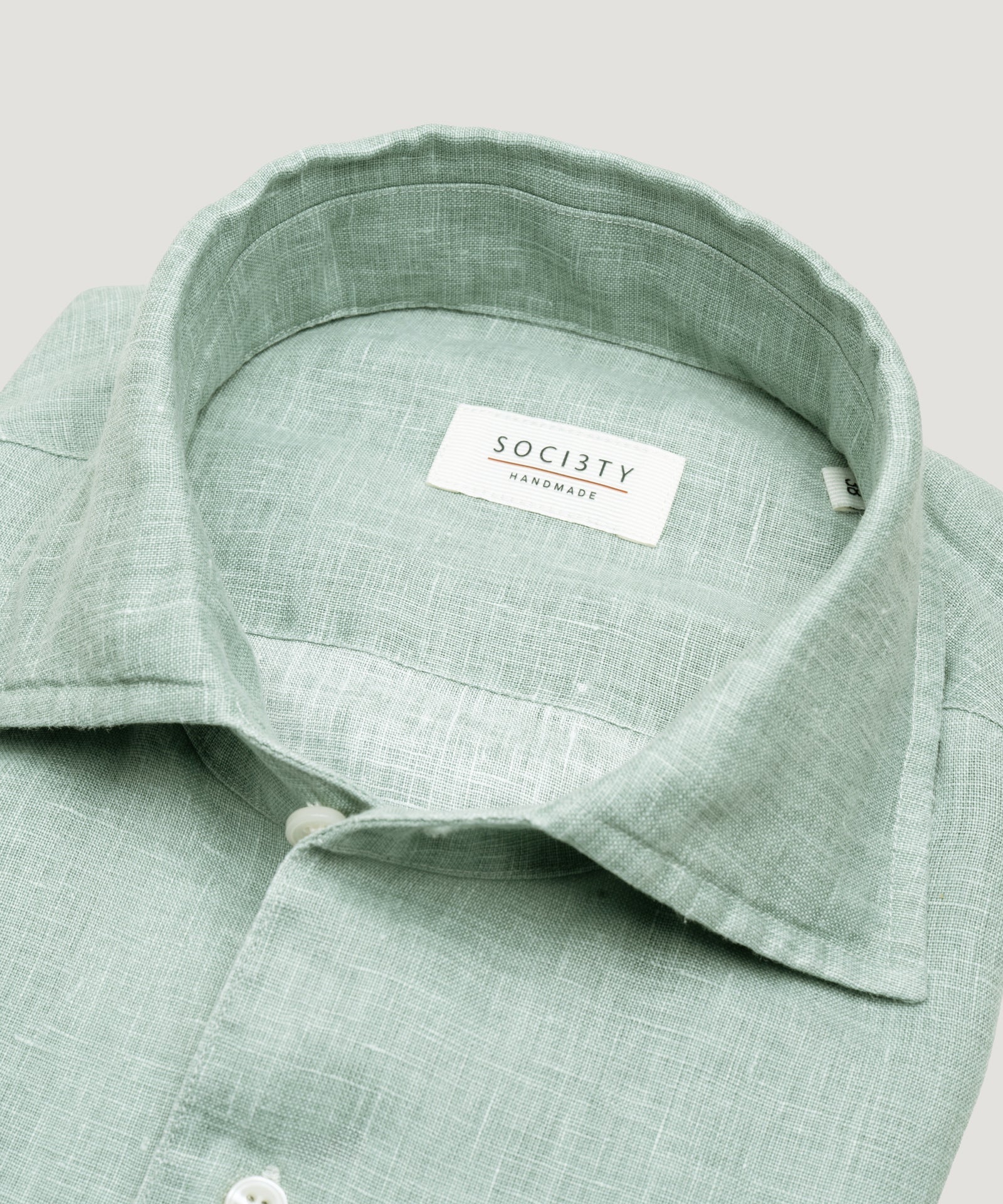 SOCI3TY Handmade Overhemd one piece linnen lichtgroen - THE SOCIETY SHOP