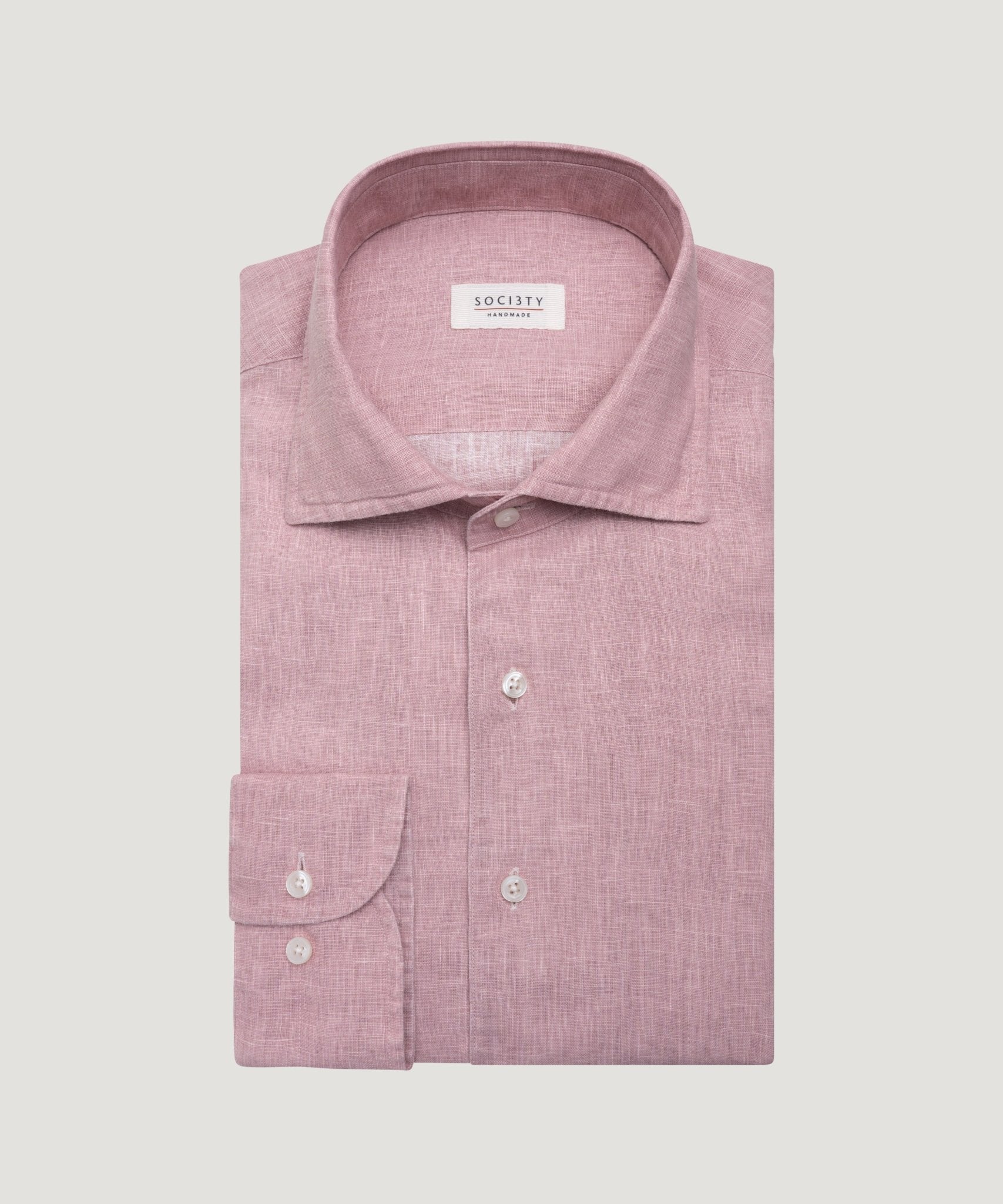 SOCI3TY Handmade Overhemd one piece linnen lichtroze - THE SOCIETY SHOP