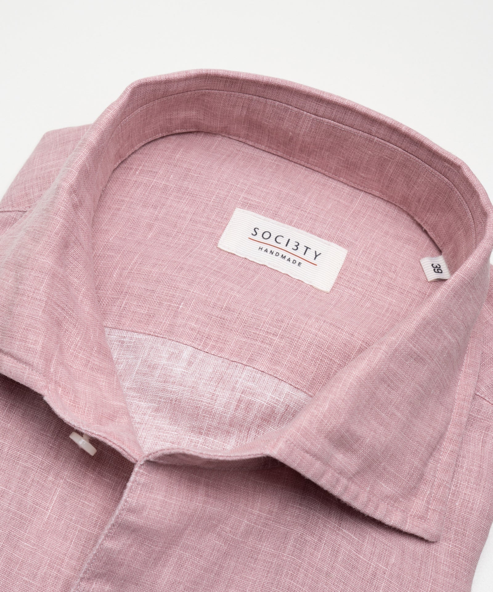 SOCI3TY Handmade Overhemd one piece linnen lichtroze - THE SOCIETY SHOP
