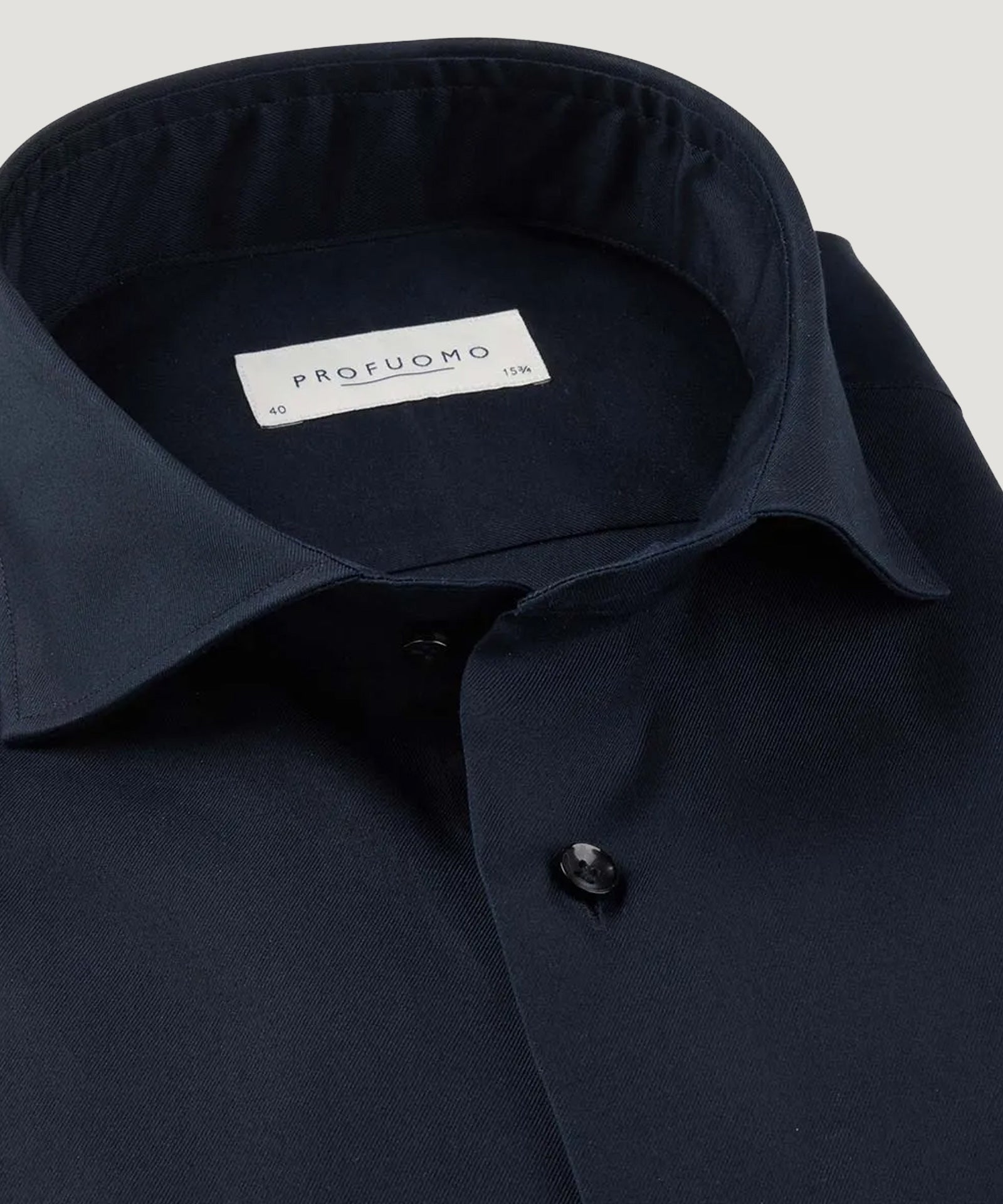 Profuomo Overhemd Supima katoen twill donkerblauw - THE SOCIETY SHOP