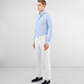 SOCI3TY Overhemd techfabric lichtblauw/wit gestreept - The Society Shop