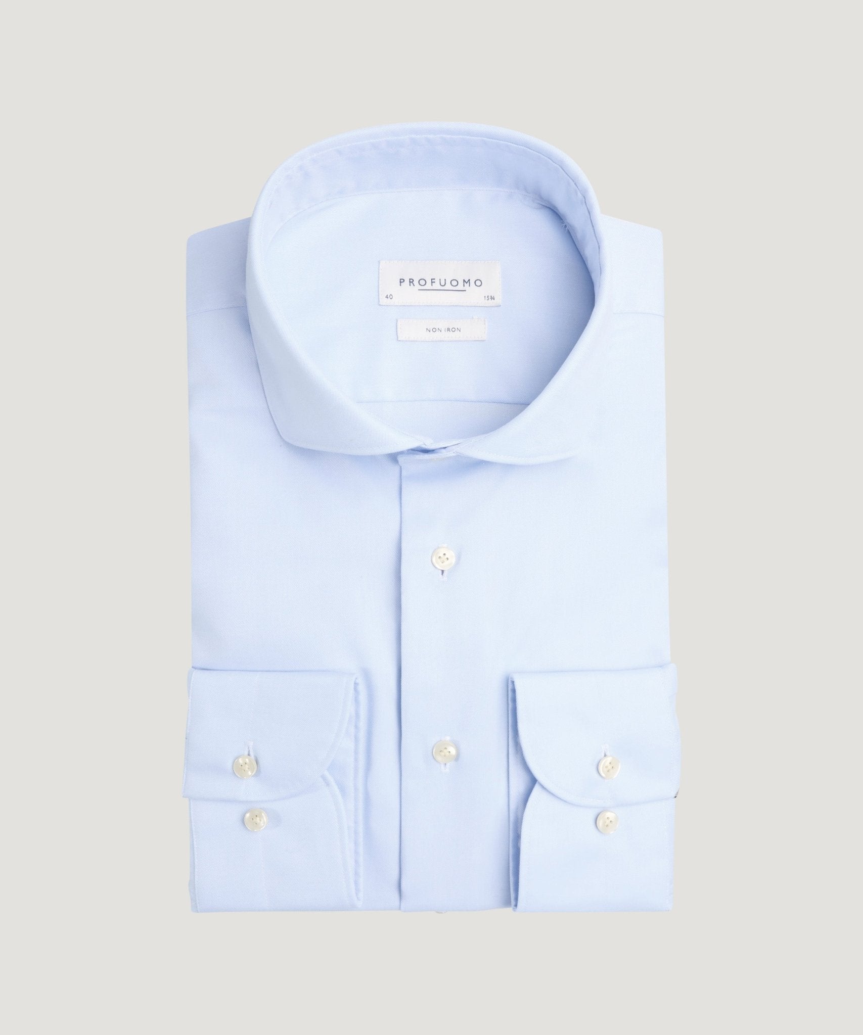 Profuomo Overhemd two - ply katoen lichtblauw - THE SOCIETY SHOP