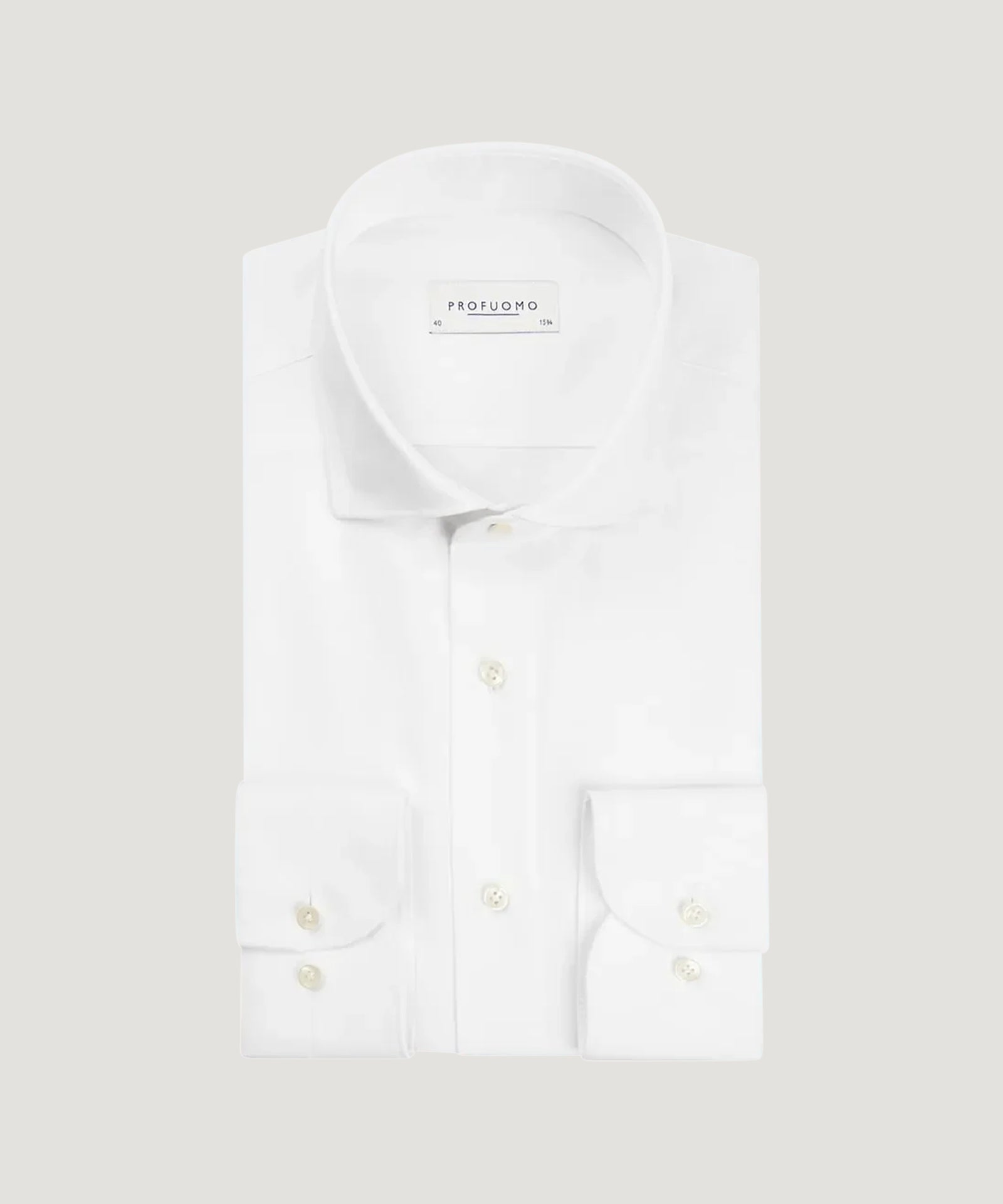 Profuomo Overhemd wit supima katoen - The Society Shop