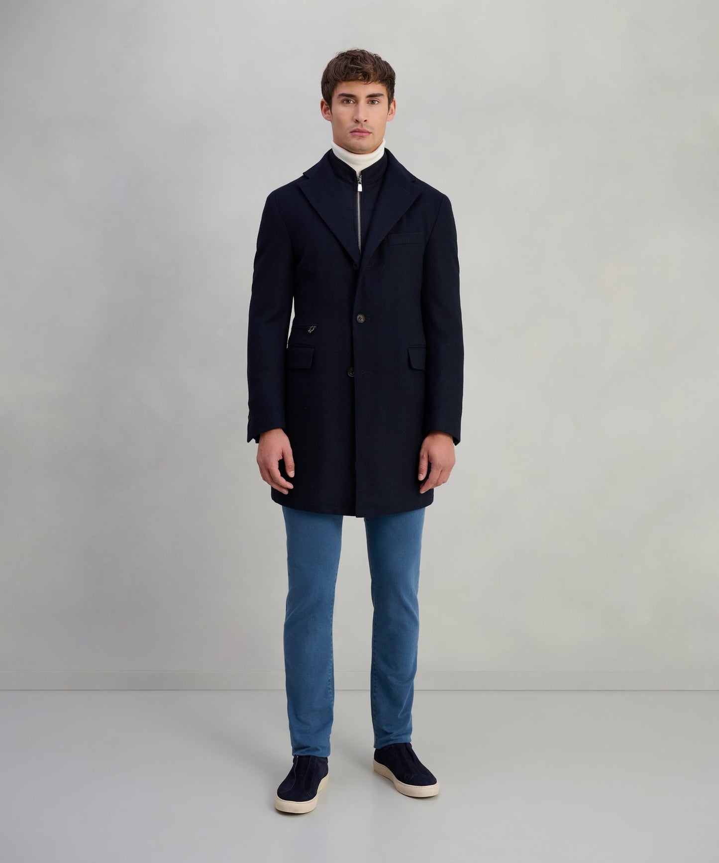 Corneliani Overjas met uitneembaar binnenwerk lamswol/kasjmier donkerblauw - The Society Shop