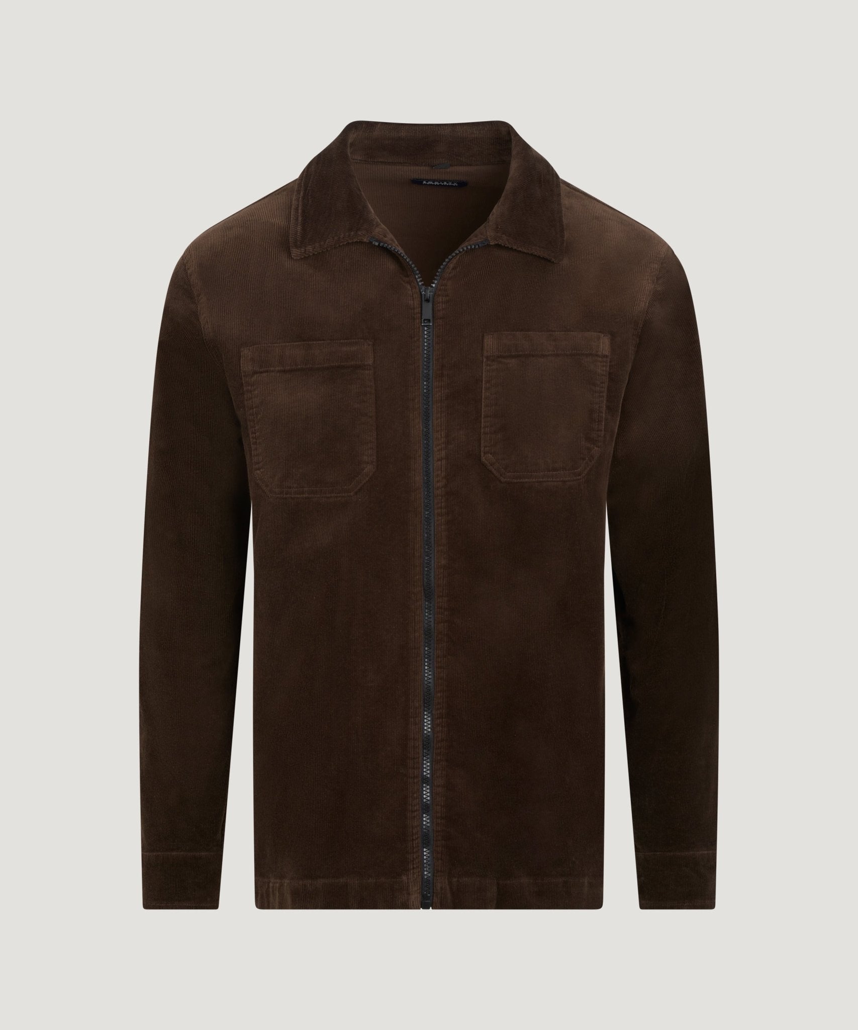SOCI3TY Limited Overshirt gewassen corduroy donkerbruin - THE SOCIETY SHOP