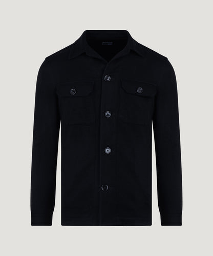 SOCI3TY Overshirt kasjmier zwart - The Society Shop