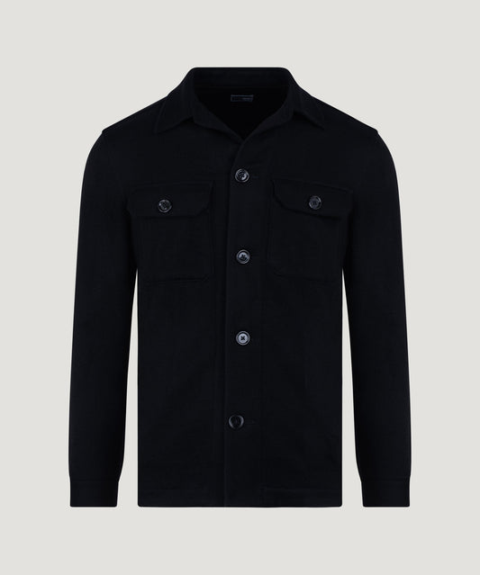 SOCI3TY Overshirt kasjmier zwart - The Society Shop