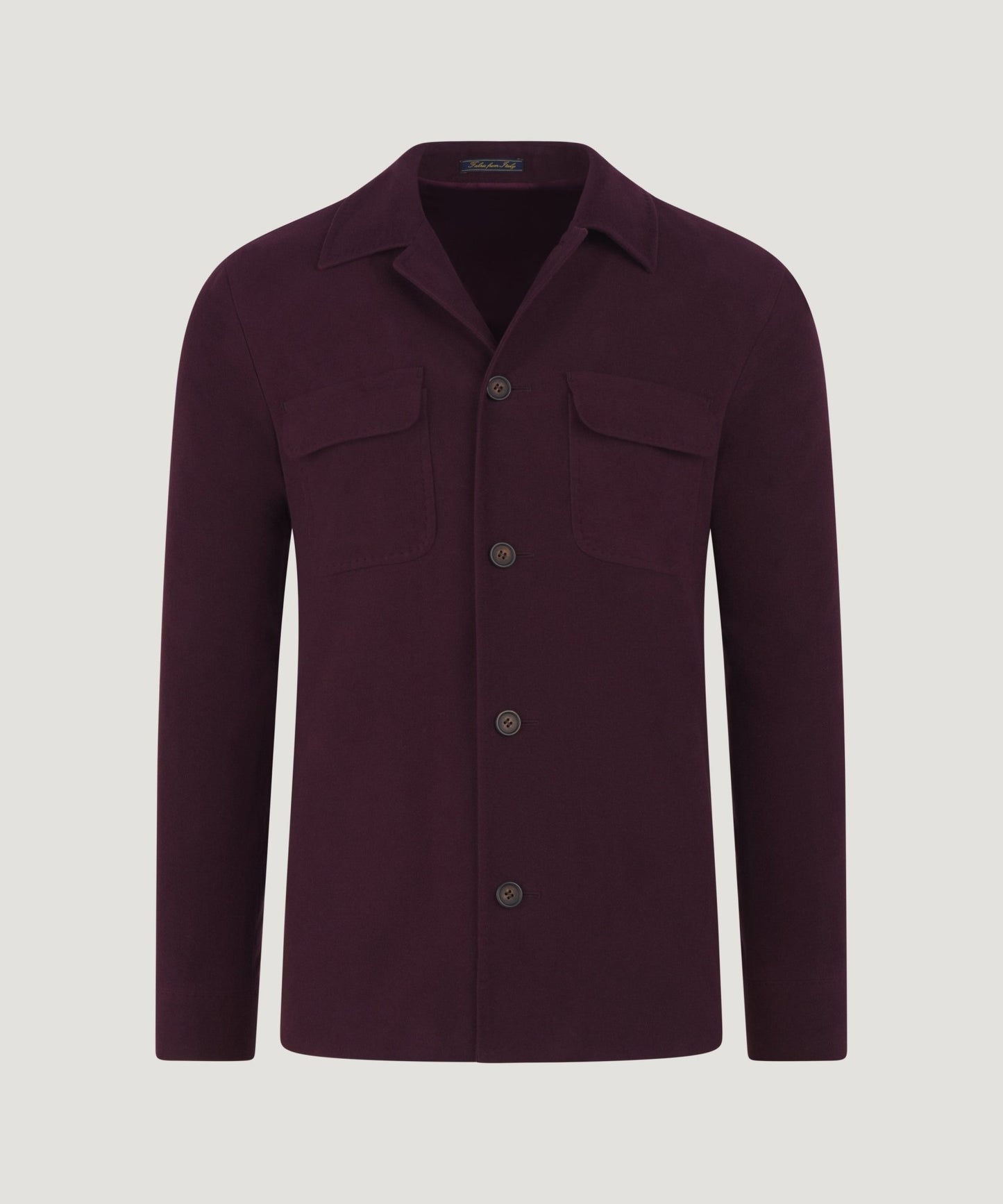 SOCI3TY Limited Overshirt kasjmier/katoen paars (woven by Zegna) - The Society Shop