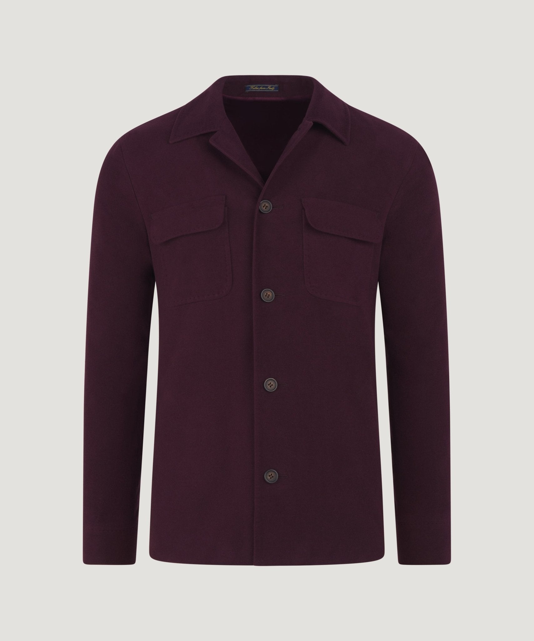 SOCI3TY Limited Overshirt kasjmier/katoen paars (woven by Zegna) - The Society Shop