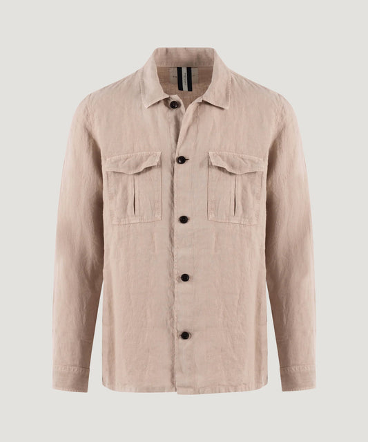 Profuomo Overshirt linnen beige - The Society Shop