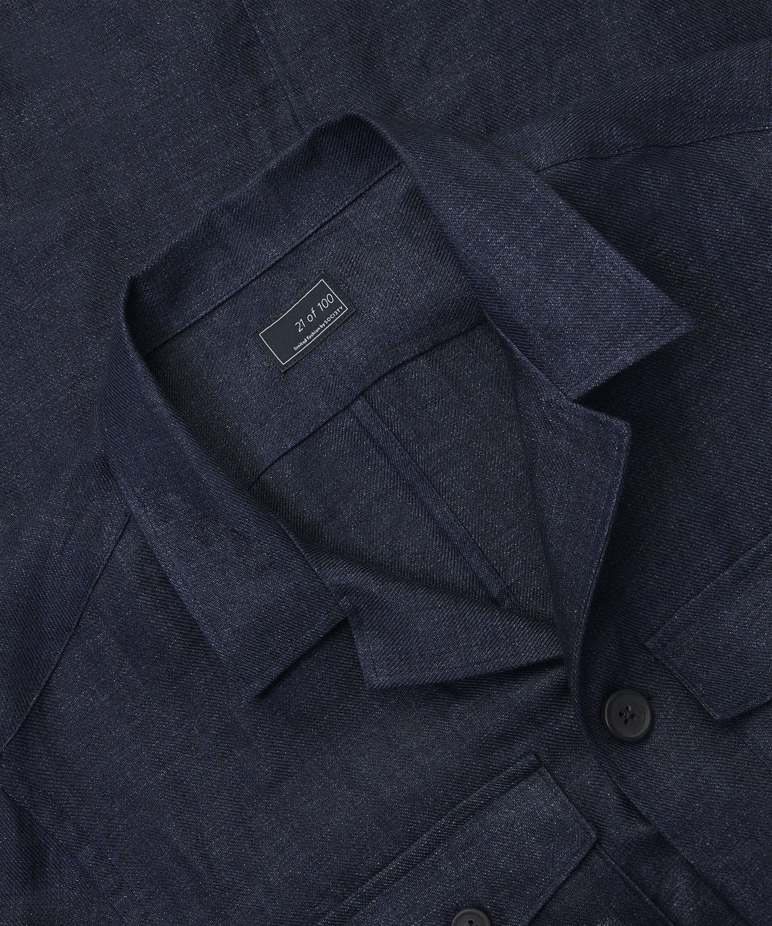 SOCI3TY Overshirt linnen blauw - The Society Shop
