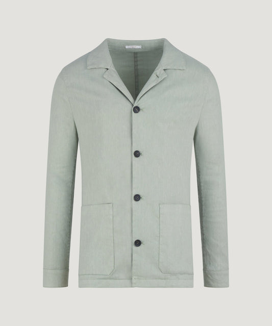 Fradi Overshirt linnen mintgroen - THE SOCIETY SHOP