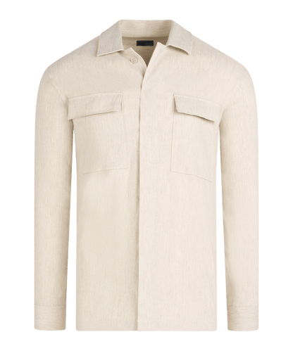 SOCI3TY Overshirt linnen/viscose off-white - The Society Shop
