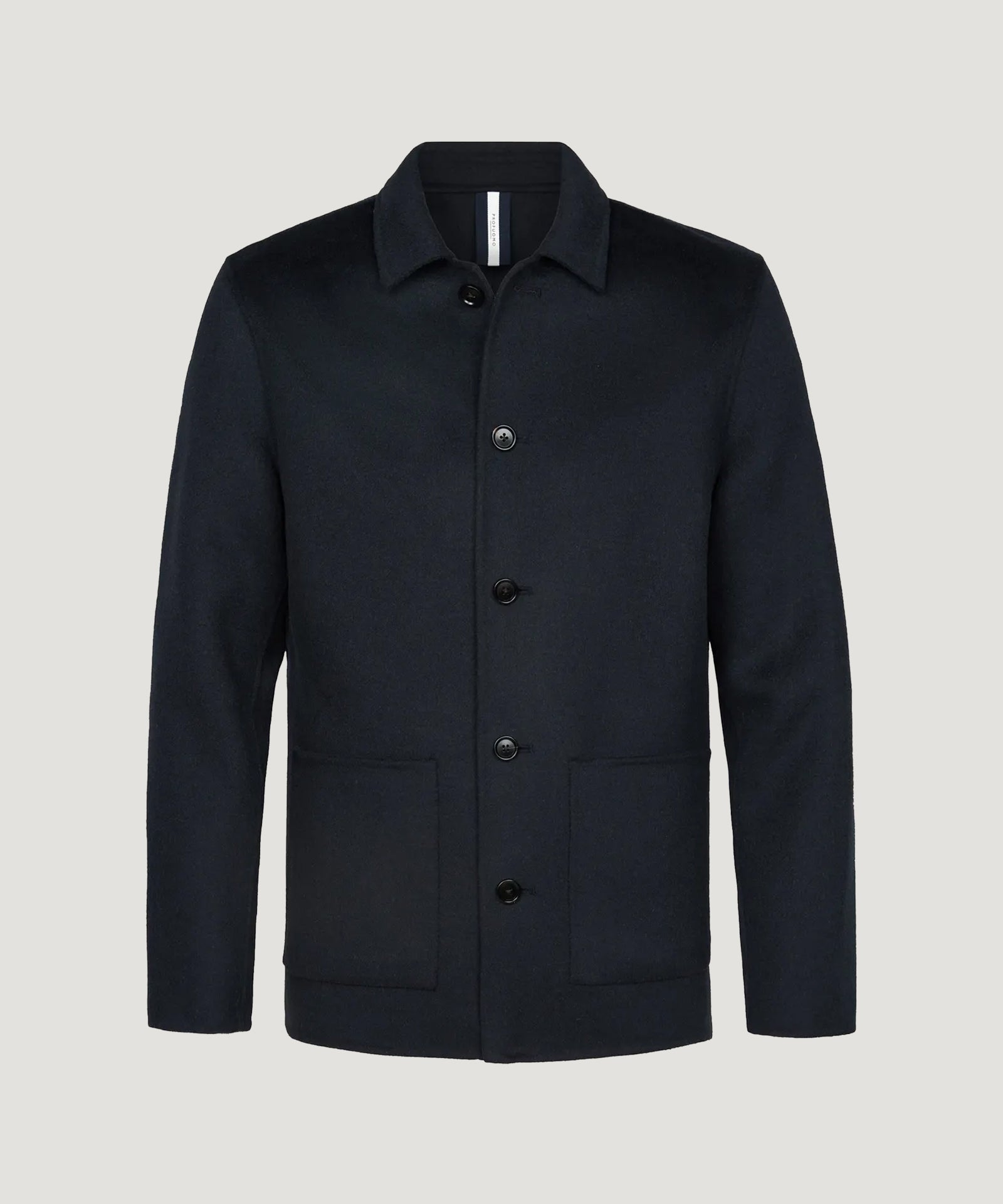 Profuomo Overshirt single layer wol donkerblauw - THE SOCIETY SHOP