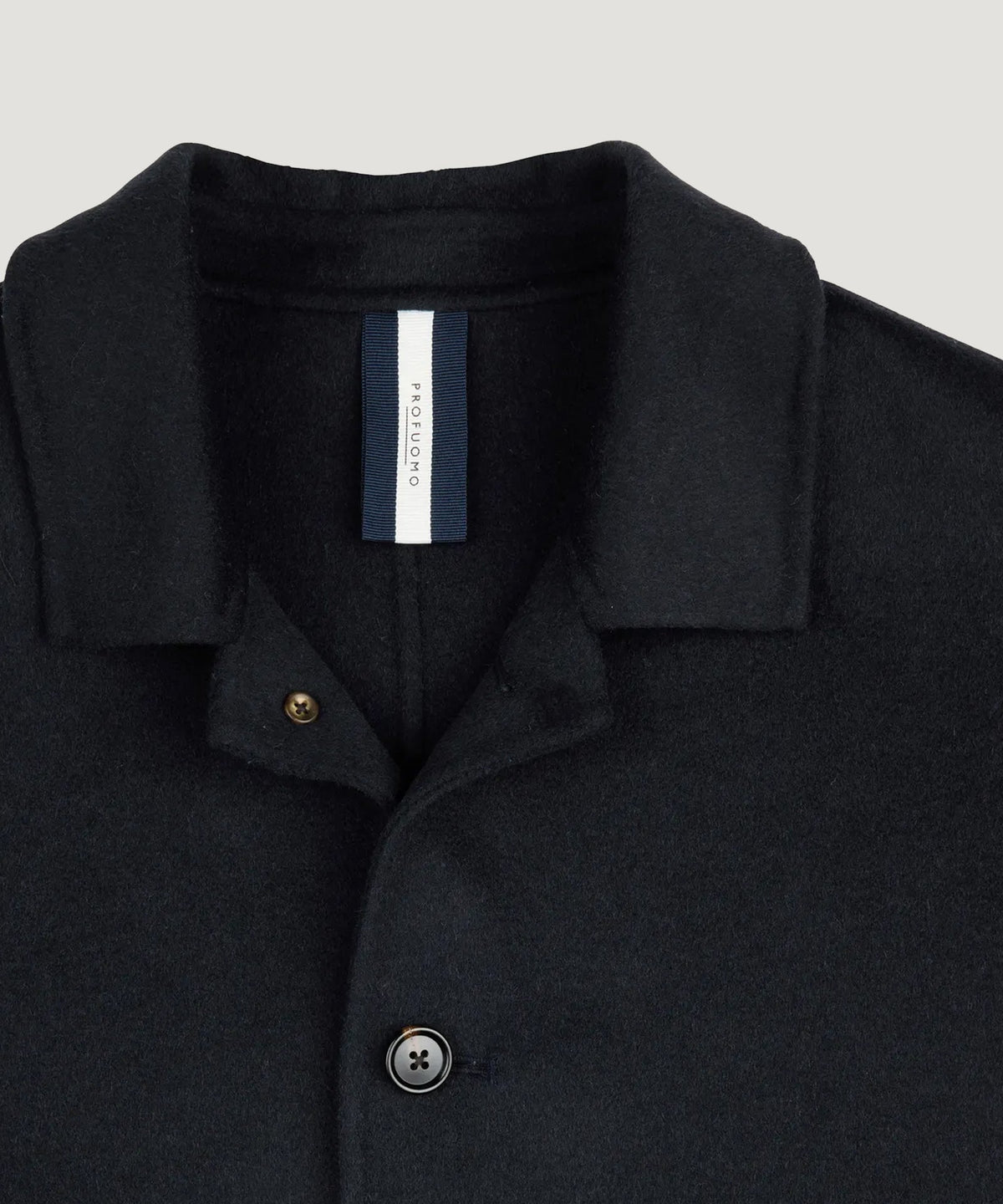 Profuomo Overshirt single layer wol donkerblauw - THE SOCIETY SHOP