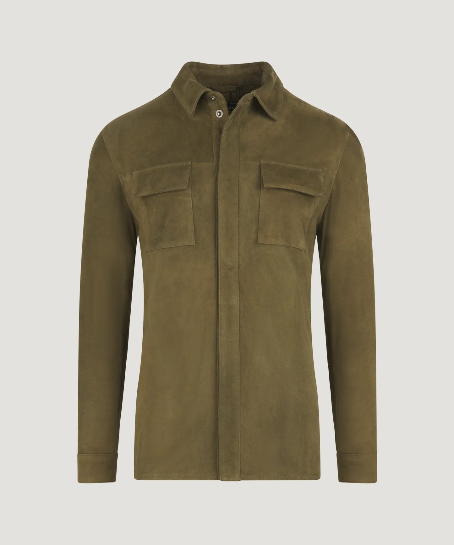 SOCI3TY Overshirt suède groen - The Society Shop