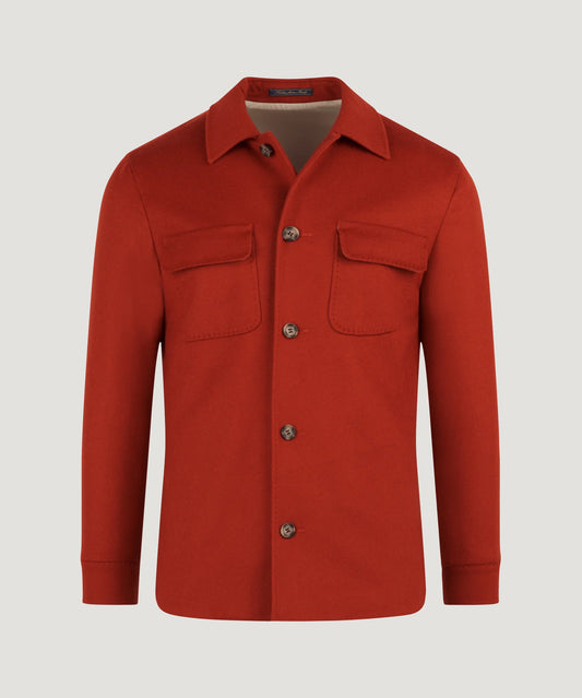 SOCI3TY Overshirt wol/kasjmier rood - The Society Shop