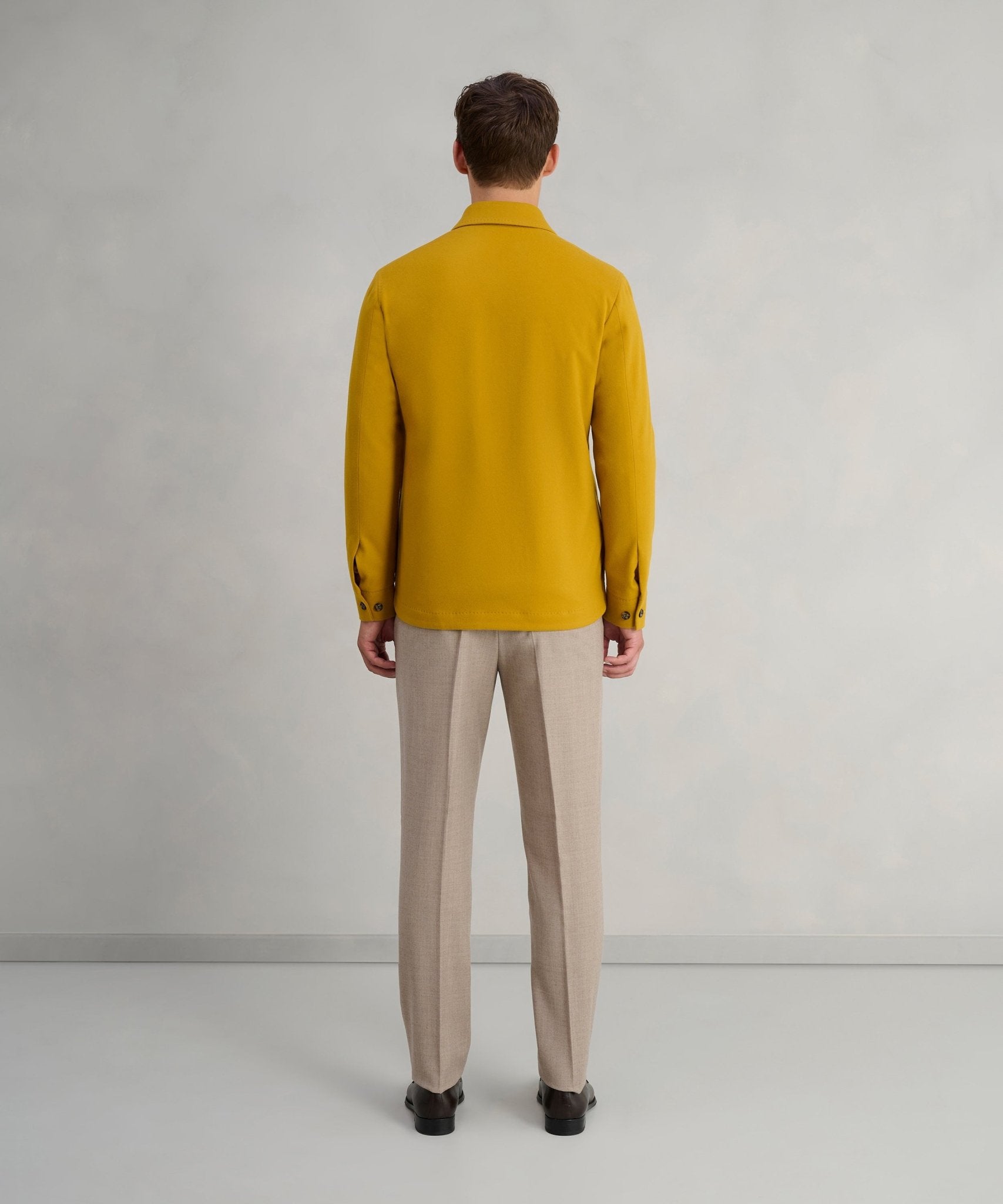 SOCI3TY Overshirt wol/kasjmier SOCI3TY Yellow (woven by Loro Piana) - The Society Shop