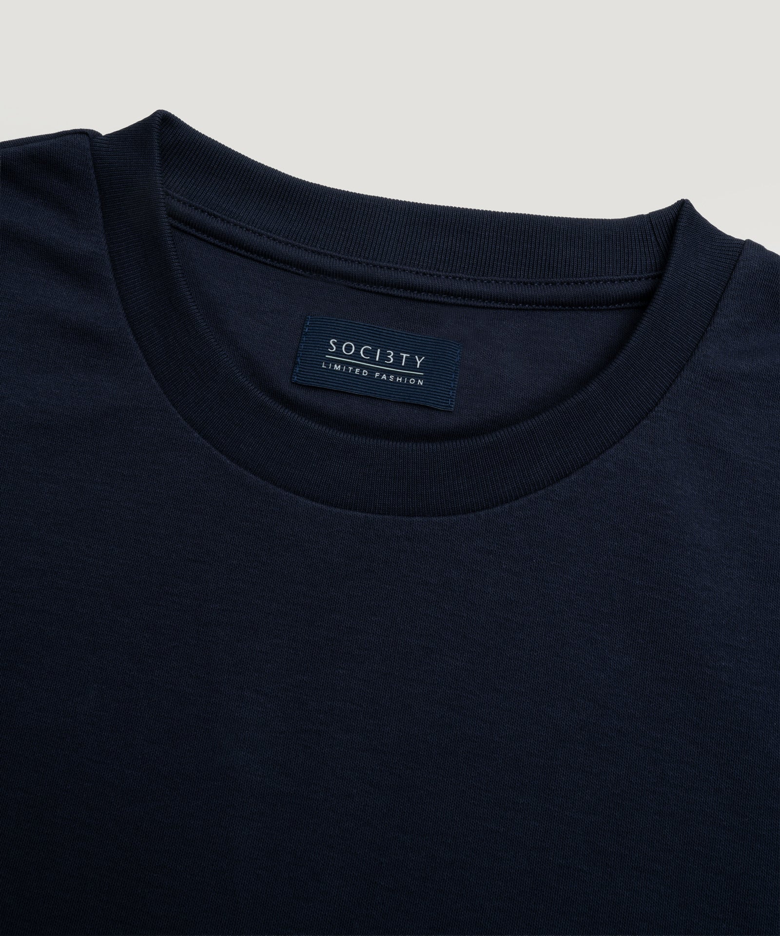 SOCI3TY Limited Fashion Oversized T-shirt Pima katoen donkerblauw - THE SOCIETY SHOP