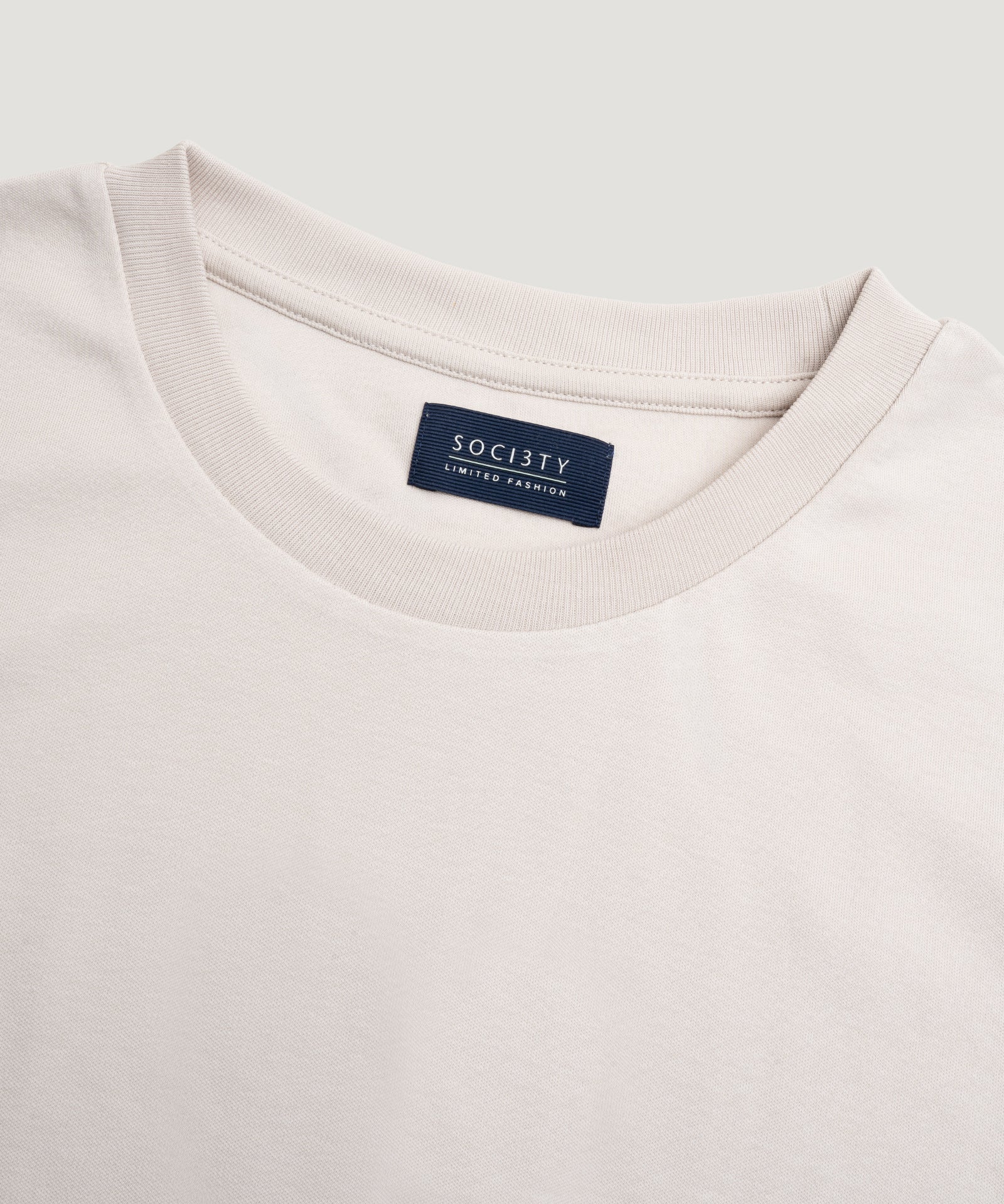 SOCI3TY Limited Fashion Oversized T-shirt Pima katoen off - white - THE SOCIETY SHOP