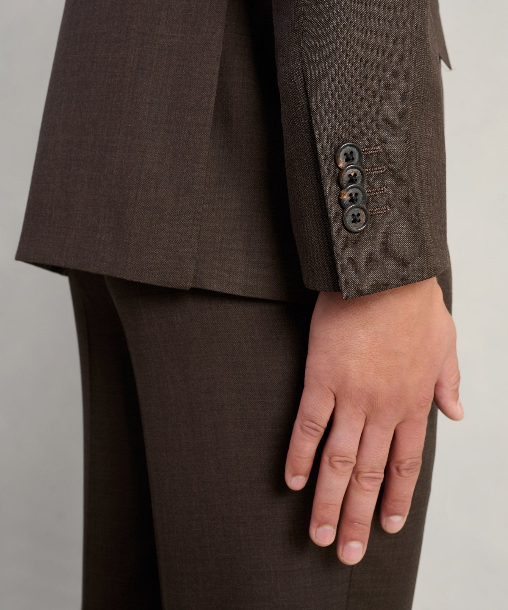 Corneliani Pak Sartoriale S130's wol bruin - THE SOCIETY SHOP