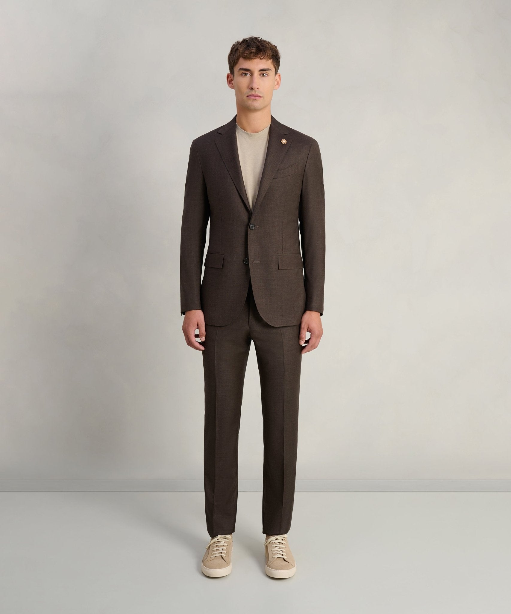 Corneliani Pak Sartoriale S130's wol bruin - THE SOCIETY SHOP