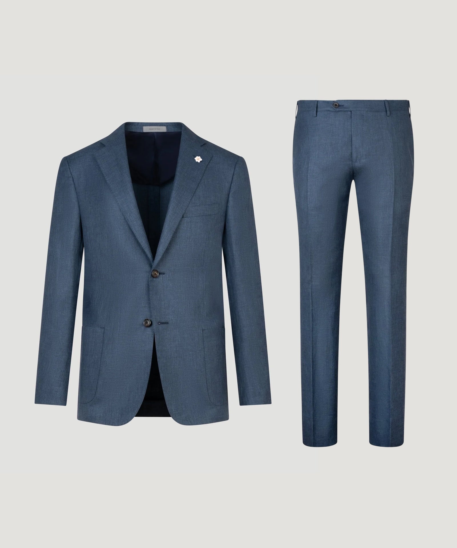 Corneliani Pak virgin wol/linnen/zijde blauw - THE SOCIETY SHOP