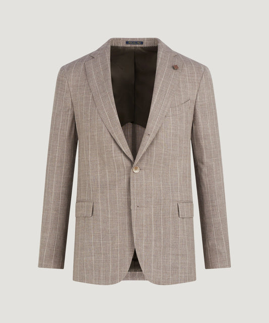 SOCI3TY Limited Pak wol beige gestreept (Pecora Nera® by Loro Piana) - The Society Shop