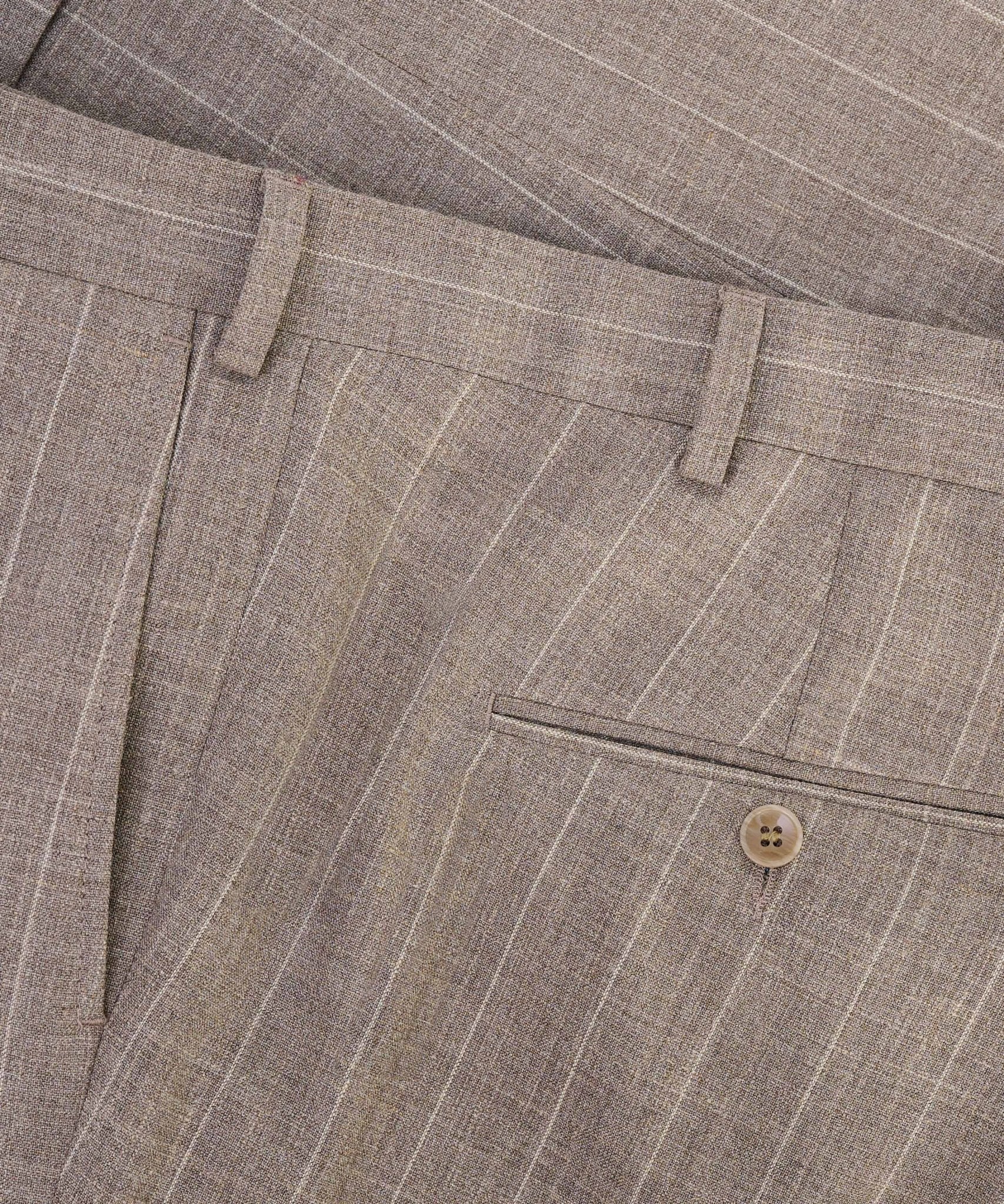 SOCI3TY Limited Pak wol beige gestreept (Pecora Nera® by Loro Piana) - The Society Shop