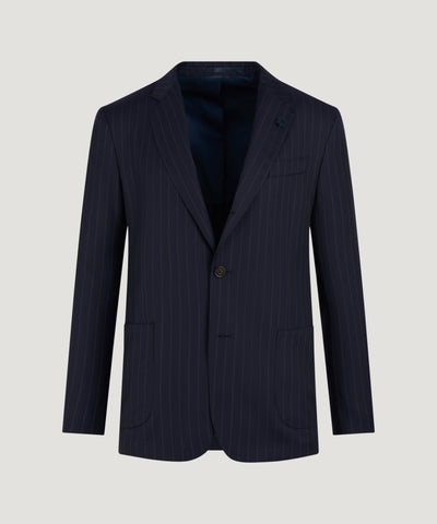 SOCI3TY Limited Pak wol blauw gestreept - THE SOCIETY SHOP