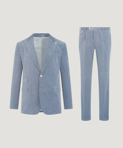 SOCI3TY Limited Pak wol/katoen Skyfall corduroy ijsblauw - THE SOCIETY SHOP
