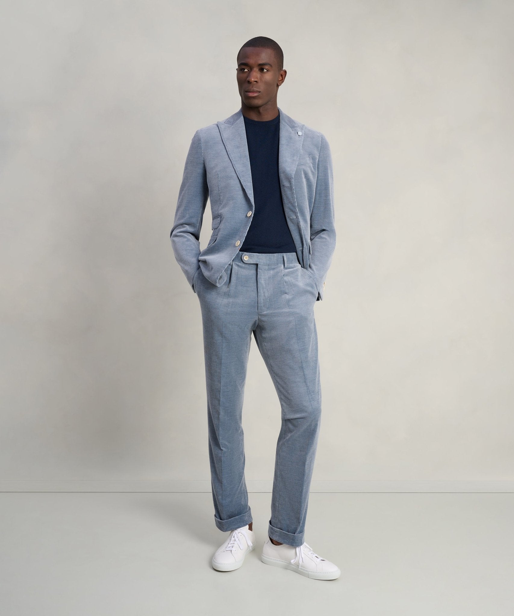 SOCI3TY Limited Pak wol/katoen Skyfall corduroy ijsblauw - THE SOCIETY SHOP
