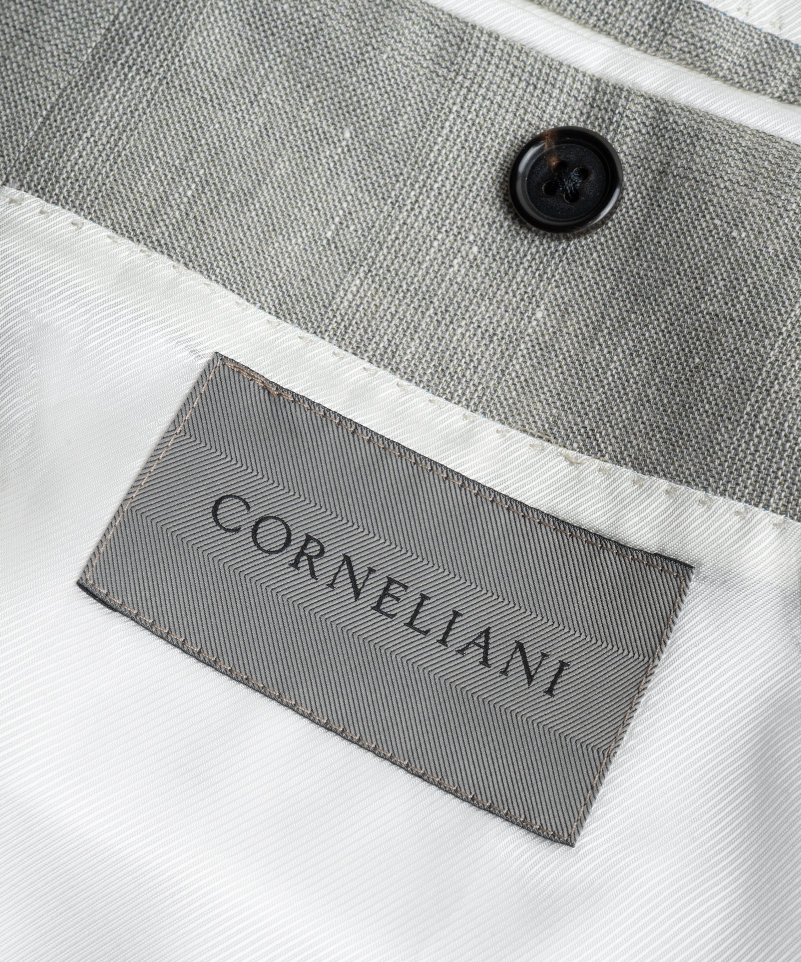 Corneliani Pak wol/linnen/zijde Prince of Wales lichtgroen - THE SOCIETY SHOP