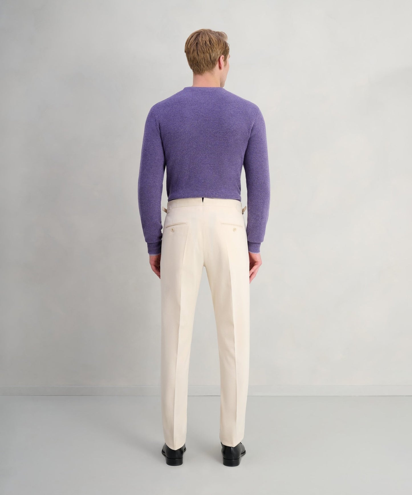 SOCI3TY Pantalon Cotton Dream katoen off - white (woven by Di Sondrio) - The Society Shop