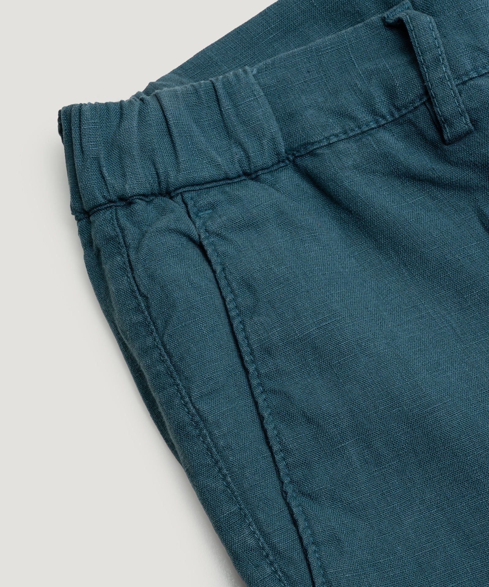SOCI3TY Limited Fashion Pantalon gewassen linnen petrol - THE SOCIETY SHOP
