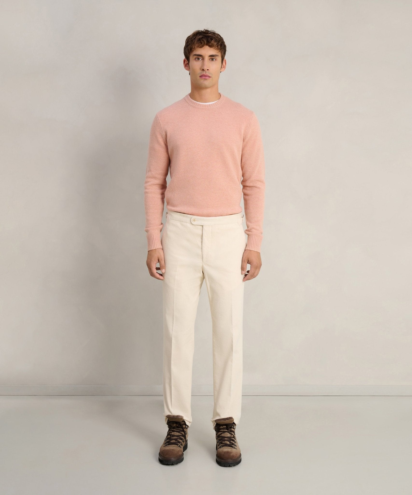 SOCI3TY Limited Pantalon katoen corduroy stretch off - white - THE SOCIETY SHOP