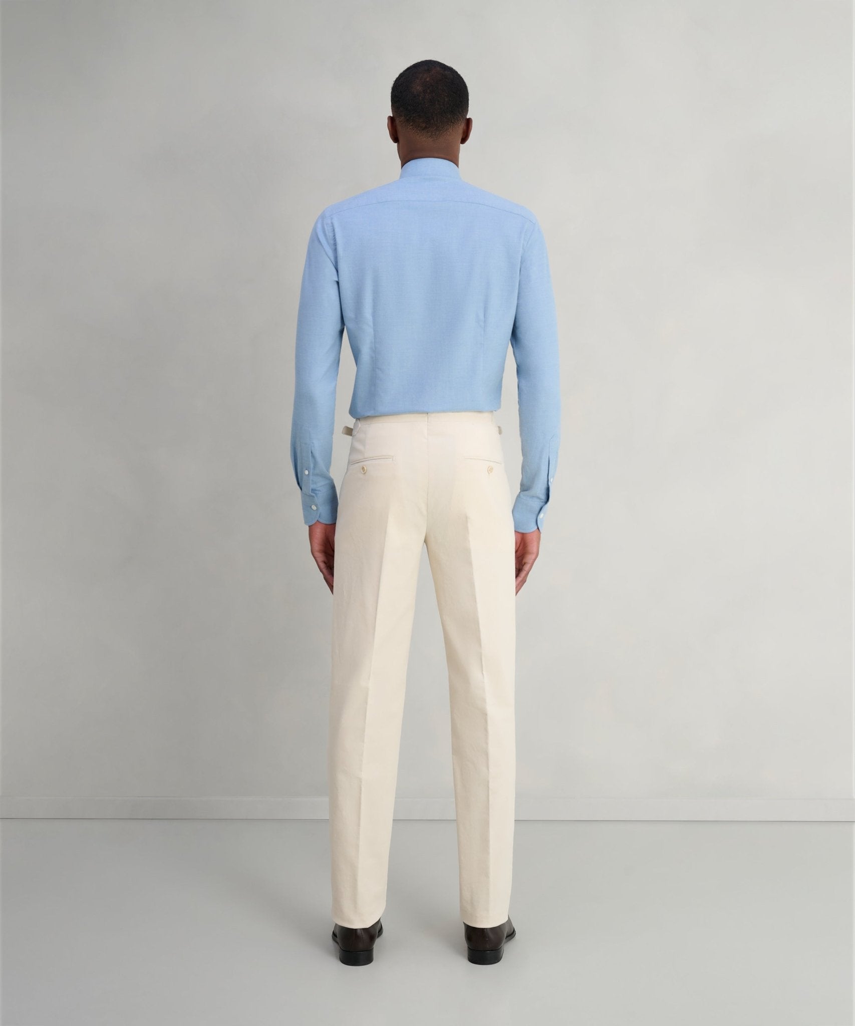 SOCI3TY Pantalon katoen ribcord off - white - The Society Shop