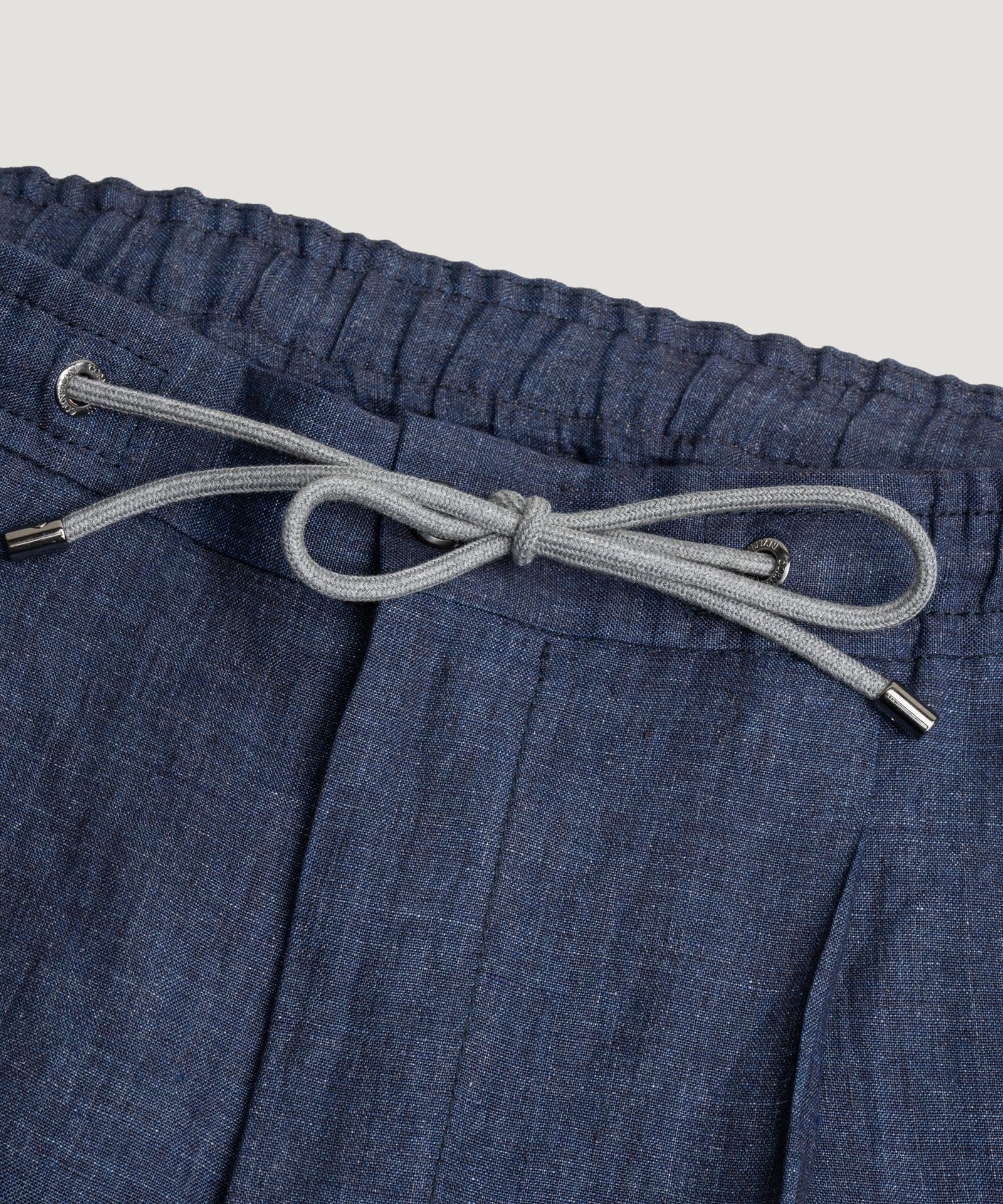 Corneliani Pantalon linnen donkerblauw - THE SOCIETY SHOP