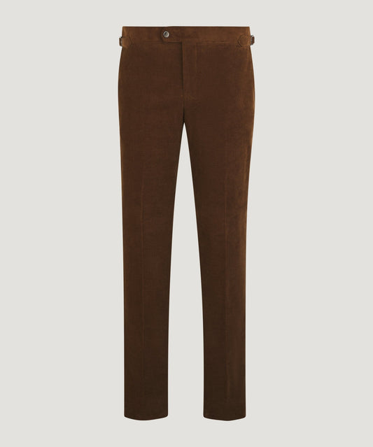 SOCI3TY Pantalon ribcord katoen roestbruin - The Society Shop