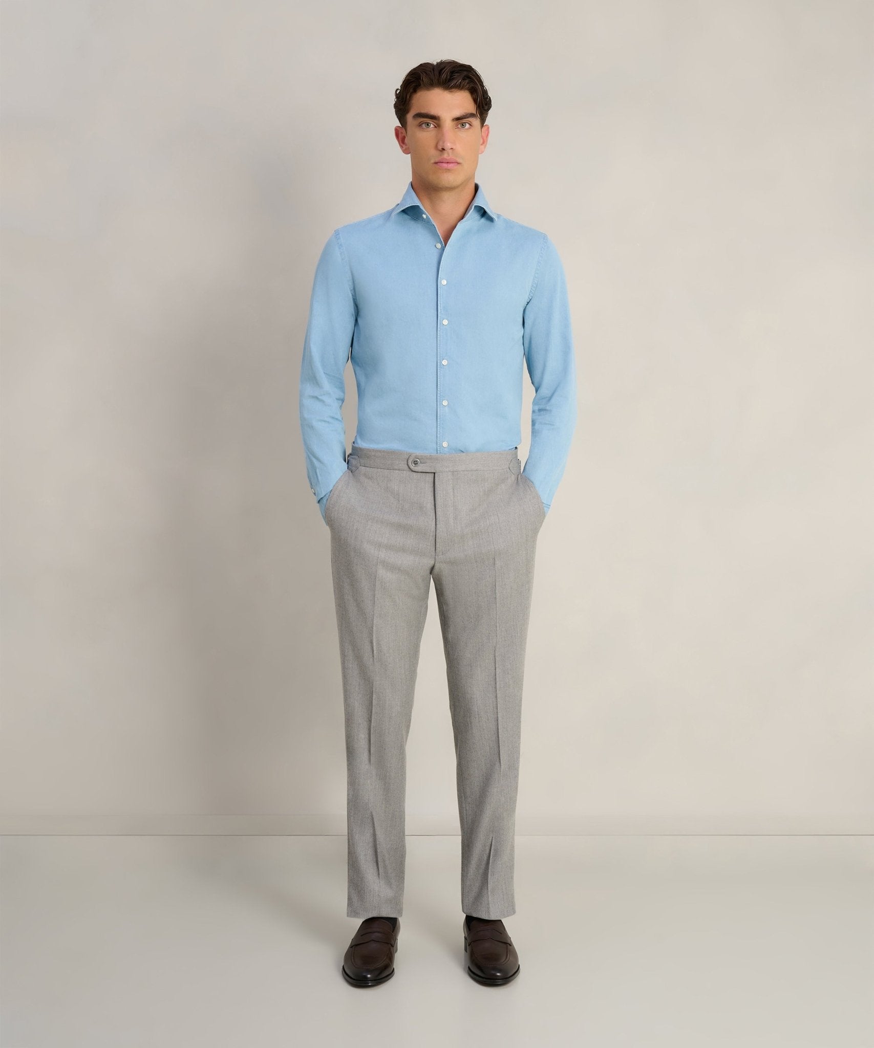 SOCI3TY Limited Pantalon wol/kasjmier grijs - THE SOCIETY SHOP