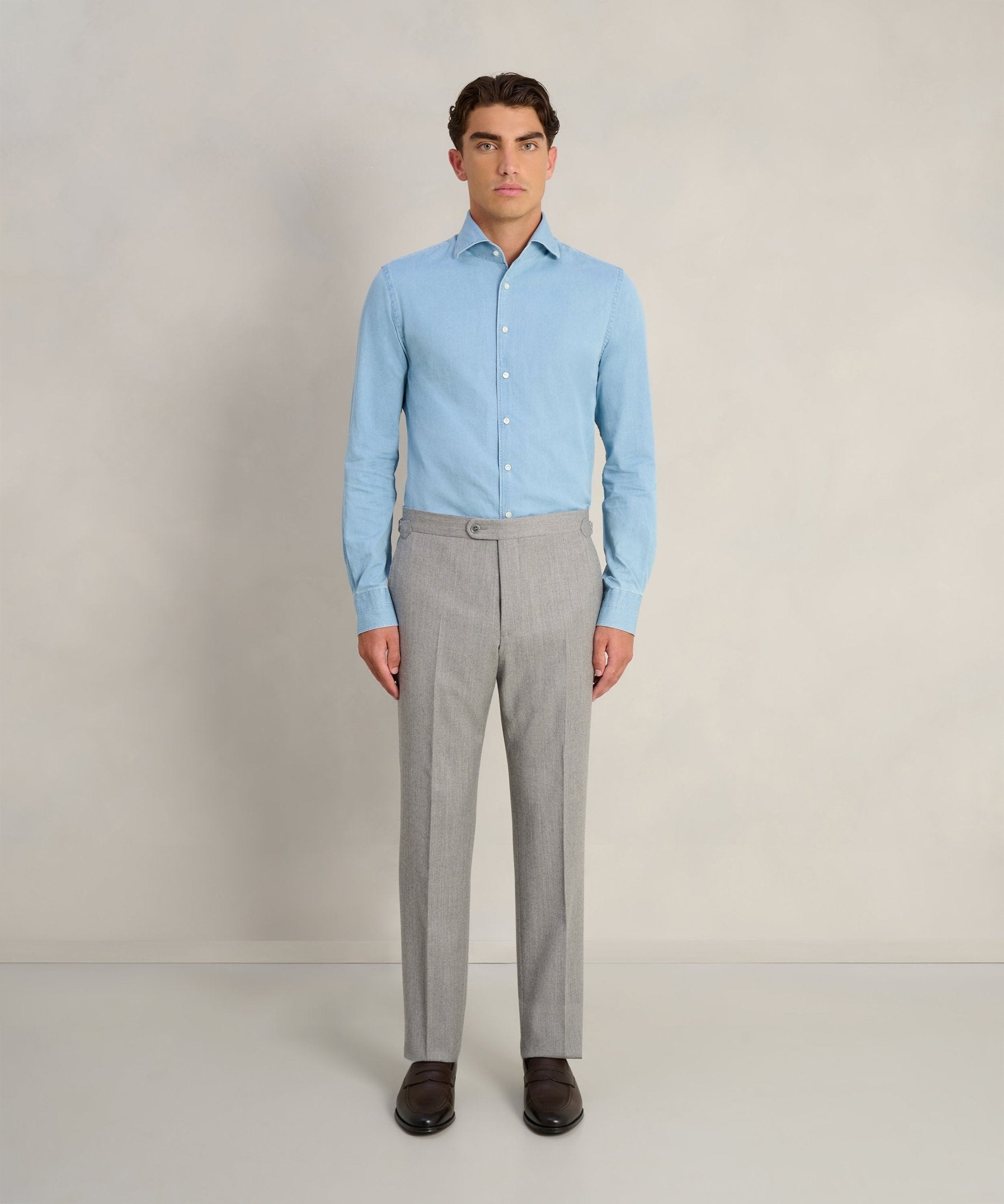 SOCI3TY Limited Pantalon wol/kasjmier grijs - THE SOCIETY SHOP