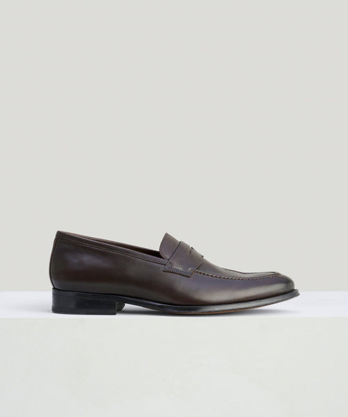 Penny loafer leer donkerbruin